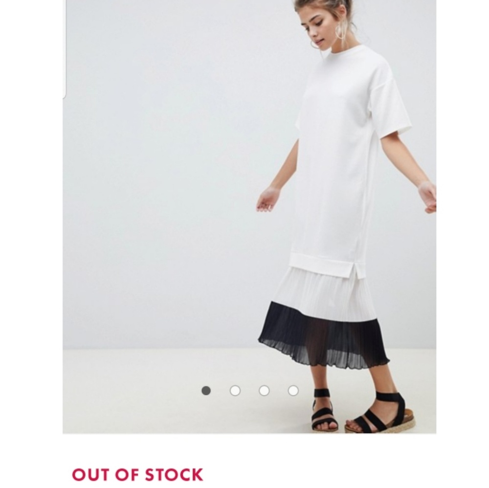 ⚡ SALE ⚡ASOS DESIGN dress, colorblock pleated hem